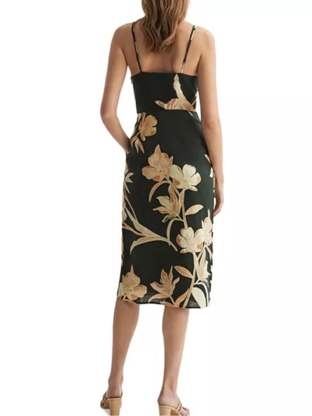 Reiss Alice Floral Linen Dress 2 EUC - Picture 3 of 8